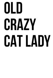 maglietta OLD CRAZY CAT LADY