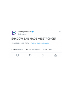 maglietta SHADOW BAN MADE ME STRONGER