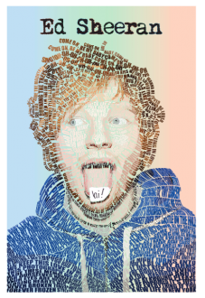 maglietta ed sheeran typography