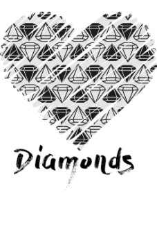 maglietta Diamonds heart