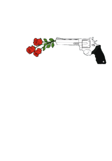 maglietta flowers gun