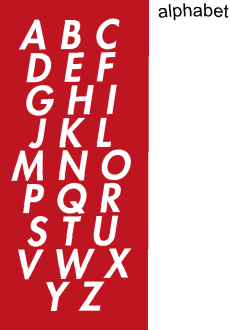 maglietta alphabet 