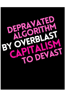 maglietta Depravated Algorithm by Overblast Capitalism to Devast