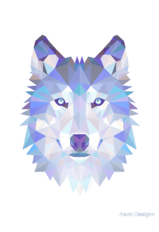 maglietta Geometric Wolf