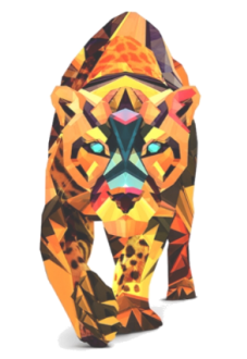 maglietta Geometric Tiger