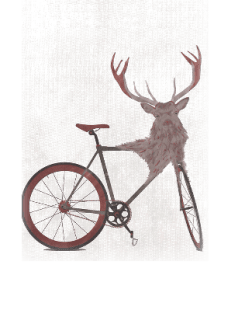 maglietta Bike & deer