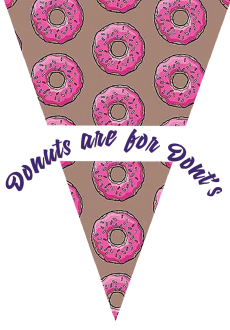 maglietta #Donuts #Dont's #Sweettooth #GirlyT-shirt Design with shaping 