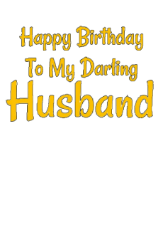 maglietta Happy Birthday To My Darling Husband Tshirt