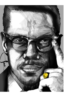 maglietta Malcom x