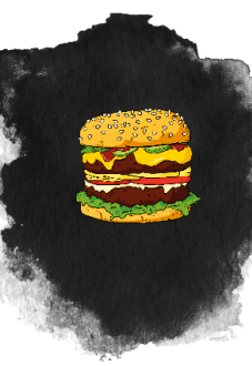 maglietta hamburger
