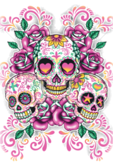 maglietta Mexican skull