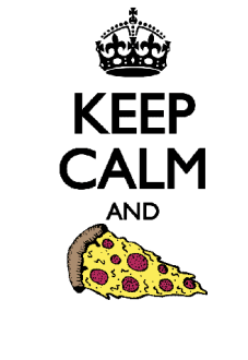 maglietta 'keep calm and pizza' t-shirt