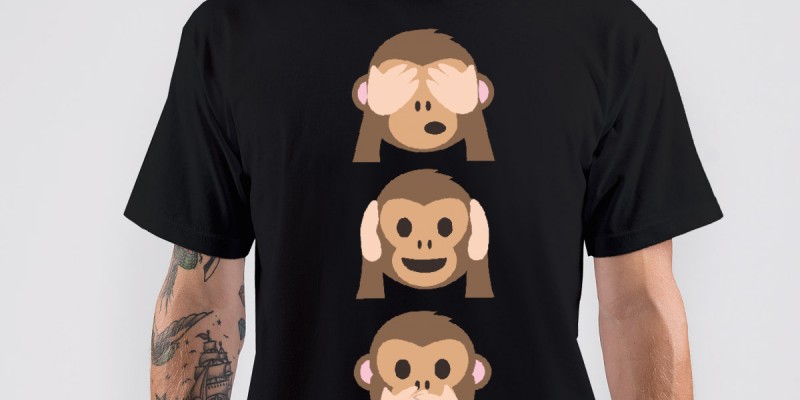 Non vedo, non sento, non parlo #scimmie #monkey #black #monkeys realizzata  da @NiNoc