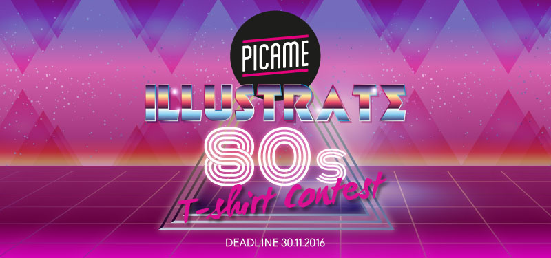 Primo contest su Teeser dedicato anni 80 Picame illustratori designer grafici T-shirt